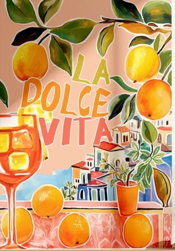 Ilustración La Dolce Vita con spritz